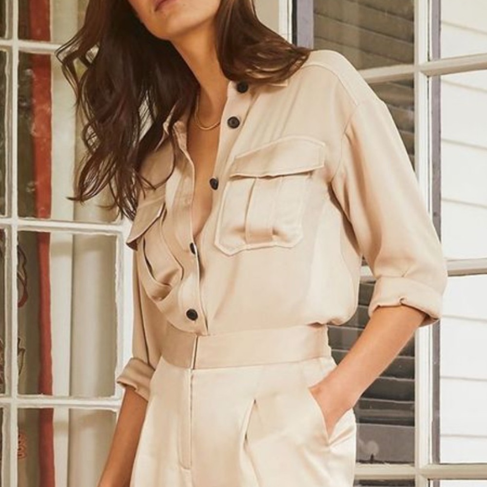 Veronica Beard Ainsley Satin Top